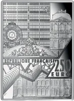 Монета "Винсент Ван Гог. Автопортрет" 2020 г. Серебро 500 гр., проба 999, Франция