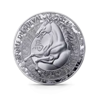 Монета "Год Лошади", 2026 г., Серебро, 22,2 гр., проба 999, ФРАНЦИЯ