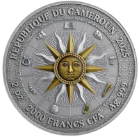 Монета «Терпсихора и Эвтерпа. Девять Муз», 2025 г., Серебро, 62,2 гр., проба 999, КАМЕРУН