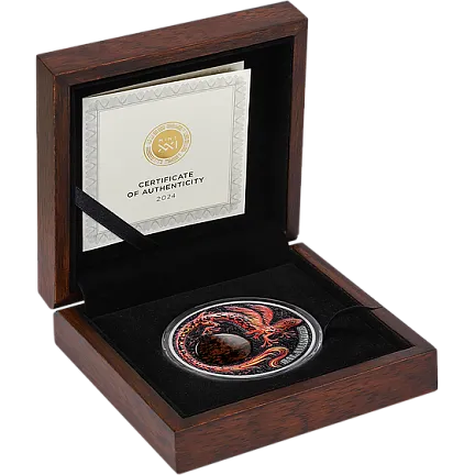 Монета «Саламандра», 2024 г., Серебро, 62,2 гр., проба 999, ГАНА