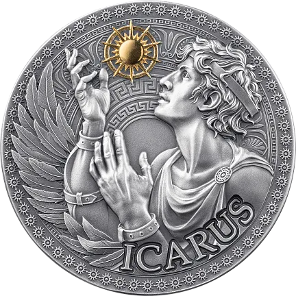 Монета «Икар», 2025 г., Серебро, 31,1 гр., проба 999, КАМЕРУН