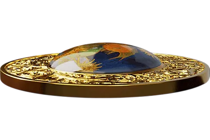 Монета «Подсолнухи. Цветы Ван Гога в живописи», 2025 г., Серебро, 17,5 гр., проба 999, КАМЕРУН