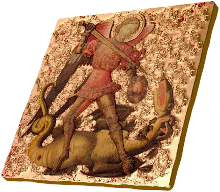 Монета "Архангел Михаил и Дракон", 2015 г., 31,1 гр., проба 999, НИУЭ