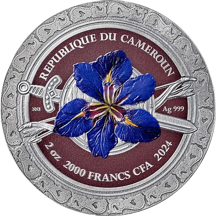 Монета «Женщины-воины: Сарматка», 2024 г., Серебро, 62,2 гр., проба 999, КАМЕРУН