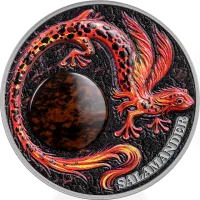 Монета «Саламандра», 2024 г., Серебро, 62,2 гр., проба 999, ГАНА