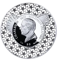 Монета «Американский орел. Филигранный», 2025 г., Серебро, 62,2 гр., проба 999, СОЛОМОНОВЫ ОСТРОВА