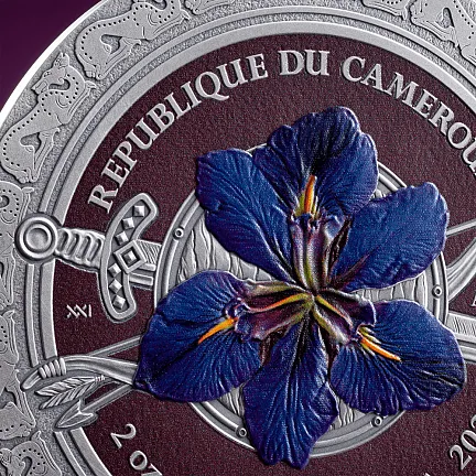 Монета «Женщины-воины: Сарматка», 2024 г., Серебро, 62,2 гр., проба 999, КАМЕРУН