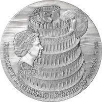Монета "Вавилонская Башня", 2022 г., Серебро, 155,5 гр., проба 999, ТОКЕЛАУ