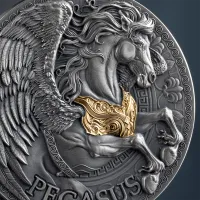 Монета «Пегас», 2024 г., Серебро, 31,1 гр., проба 999, КАМЕРУН