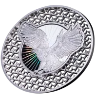 Монета «Американский орел. Филигранный», 2025 г., Серебро, 62,2 гр., проба 999, СОЛОМОНОВЫ ОСТРОВА