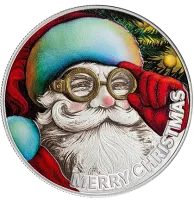 Монета «Санта Клаус», 2025 г., Серебро, 15,55 гр., проба 999, КАМЕРУН