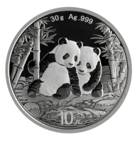 Монета «Панда», 2026 г., Серебро, 30 гр., проба 999, КИТАЙ