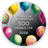 Монета "С Днем Рождения", 2026 г., 17,5 гр., проба 999, КАМЕРУН
