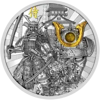 Монета «Самурай»,  2019 г., Серебро, 62,2 гр., проба 999, НИУЭ