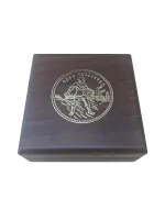 Деревянный футляр без логотипа /с логотипом Золотая Плата/Сеятель/Георгий Победоносец для одной монеты