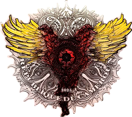 Монета "Икар", 2025 г., Серебро, 62,2 гр., проба 999, КАМЕРУН