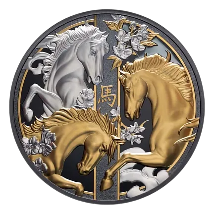 Монета «Год Лошади», 2026 г., Серебро, 155,5 гр., проба 999, НИУЭ