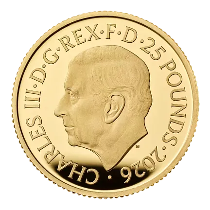 Монета «Год Лошади (пруф)», 2026 г., Золото, 7,78 гр., проба 999, СОЕДИНЕННОЕ КОРОЛЕВСТВО