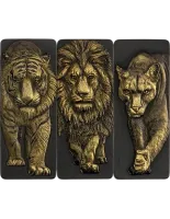 Набор Дикие кошки, г., Серебро, 93,3 гр., проба 999,